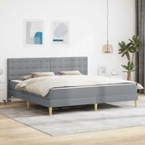  Okvir kreveta s madracem Svijetlo siva 180 x 200 cm tkanina | shoptok.hr