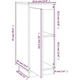  Komoda 31 5 x 34 x 75 cm od masivne borovine | shoptok.hr