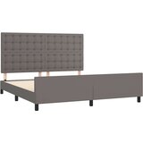  Okvir za krevet s uzglavljem sivi 160x200 cm od umjetne kože | shoptok.hr