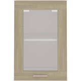 Viseći stakleni ormarić "Lyon" hrast Sonoma 40x31x60 cm Konstruirano drvo | shoptok.hr