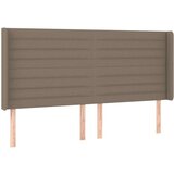  Uzglavlje smeđesivo 203 x 16 x 118/128 cm od tkanine | shoptok.hr