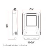  LED REFLEKTOR FL100W-08 4000K IP65 Cene