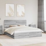  Krevetna konstrukcija Siva Sonoma 180 x 200 cm Inženjersko Drvo | shoptok.hr