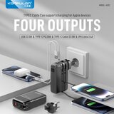 Kućni punjač KONFULON A57Q 20W sa Power Bank baterijom 20000mAh i 2u1 kablom crni | ePonuda.com