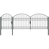 Vrata Ograde za Vrt s Arhivnim Vrh Siva 4 x 1 25 m Čelik | shoptok.hr