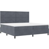  Krevet s opruga kutije Tamno siva 200 x 200 cm Baršun | shoptok.hr
