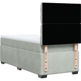 Box spring krevet s madracem svjetlosivi 90x190 cm baršunasti | shoptok.hr
