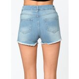 Dewberry Z6333 WOMEN'S JEAN SHORTS-PLAIN BLUE | shoptok.hr