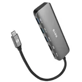 station S-link SWV-USBC030 USB adapter Type-C HDMI 4K 30Hz Gray Metal Type-C to 3*USB3.0 6 in 1 1xPD Charger, 1xUSB-C Adapter, 39876