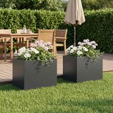 Vrtna saksija 2 kom. Antracit 40 x 30 x 30 cm Čelična vrata | shoptok.hr