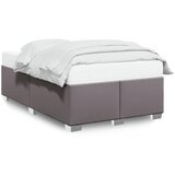 vidaXL Posteljni okvir siv 120x190 cm umetno usnje | Shoptok.si