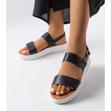  Black platform sandals Isaac | ePonuda.com