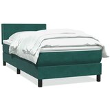 Box spring postelja z vzmetnico temno zelena 80x220 cm žamet, (21792459) | Shoptok.si