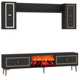 Hanah home tv polica orion fireplace anthracite gold | Eponuda.com