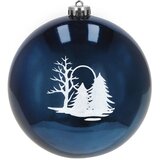  Set Božićnih Kuglica Plave Boje 15 cm - 3 Komada | shoptok.hr