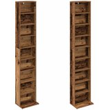 Cd ormar 2 kom. Staro drvo 33 x 23,5 x 175 cm Konstruirano drvo | shoptok.hr