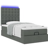 vidaXL otomanski okvir kreveta s madraca tamnosivi 80x200cm od tkanine | shoptok.hr