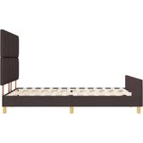  Krevetna konstrukcija Tamno smeđa 140 x 190 cm tkanina | shoptok.hr