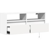  Zidni TV ormarić s LED svjetlima bijeli 100x31x45 cm | shoptok.hr