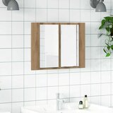  LED ormarić s ogledalom Artisan hrast 60x12x45 cm izrađeno drvo | shoptok.hr