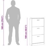 Ormarić za cipele boja hrasta 59x17x108 cm konstruirano drvo | shoptok.hr