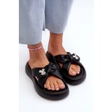 GOE Black Women's Leather Platform Sandals | Shoptok.si