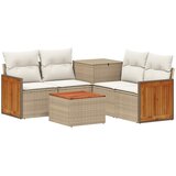  Set sofe 6 kom. Bež i krem bijela Poli Rattan i čelik | shoptok.hr