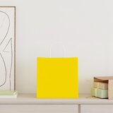  Papirnate vrećice 250 kom s ručkama žute 26x17x25 cm | Eponuda.com