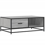  Stolić za kavu siva boja hrasta 90x57x35 cm od drva i metala | shoptok.hr