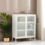 Premier Housewares Bela jeklena vitrina 80x102x40 cm Acier – | Shoptok.si