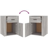  Noćni ormarić siva boja hrasta 50x36x60 cm konstruirano drvo | shoptok.hr