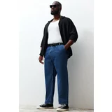 Trendyol Men's Indigo Wide Cut Plus Size Jeans