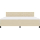  Krevet s kutijom i madracem &amp LED bež 200x200 cm tkanina | shoptok.hr
