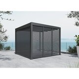 SUNFUN Paviljon s letvicama Set Milos (Š x D: 294 x 294 cm, Night-Grey, Aluminij/PVC/Staklena vlakna, 5 -dij.) Cijene