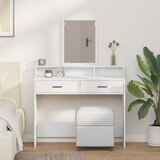 vidaXL bela les 100 x 41 x 140 cm toaletna miza pravokotna moderna Cene