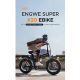 ENGWE X20 električno kolo, 750W motor, 48V 14.4AH+7.8AH baterija, opremljena s polnilnim vhodom mobilnega telefona, svetlobno občutljivimi žarometi, eco-normal-sport tri načine vožnje, najve, (21747622) | Shoptok.si