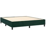 Krevet box spring s madracem LED tamnozeleni 180x200 cm baršun - Tamnozelena 180 x 200 cm gumbi | shoptok.hr