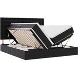 vidaXL Krevet s prostorom za pohranu s LED-om Crna 180 x 200 cm | shoptok.hr
