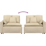  Modularni kauč s naslonom za ruke i jastucima krem boje 100 cm | shoptok.hr