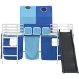 Okvir Krevet za Dječji Loft Bijela i Plava 80 x 200 cm Metal | shoptok.hr