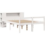 vidaXL Krevet s regalom z knjige bez madraca bijeli 150x200cm borovina | shoptok.hr