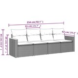  4-dijelni set vrtnih sofa od poliratana s jastucima crni | shoptok.hr