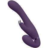 VIVE Suki - vibrator brez naramnic za polnjenje s stimulatorjem klitorisa zajčka (vijolična) | Shoptok.si