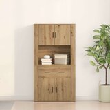  Visok kabinet iz hrastovega lesa 80x33x150 cm Inženirski les | Shoptok.si