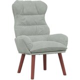 vidaXL Udoben stol Svetlo siva pliš | Shoptok.si