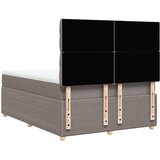  Krevet s oprugama i madracem smeđesivi 140 x 190 cm od tkanine | shoptok.hr