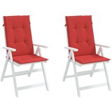  Jastuci za vrtne stolice 2 kom crveni 120x50x3 cm od tkanine | shoptok.hr