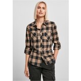 UC Curvy Ladies Turnup Checked Flanell Shirt black/softtaupe Cene