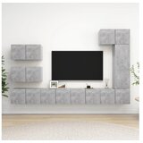  8-dijelni set TV ormarića siva boja betona od iverice | shoptok.hr