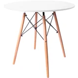 Aga okrugli blagovaonski stol 80 cm MR2030-80 - bijeli